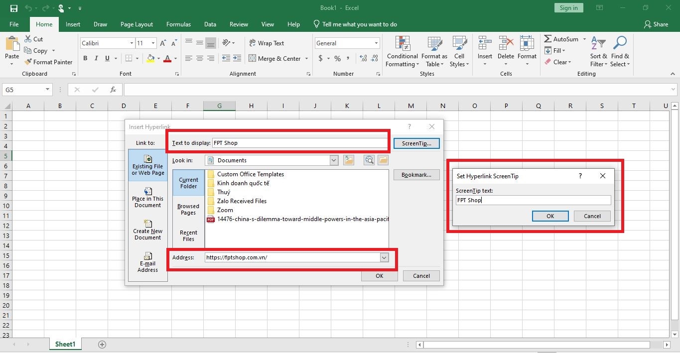 Hyperlink trong Excel - hình 4