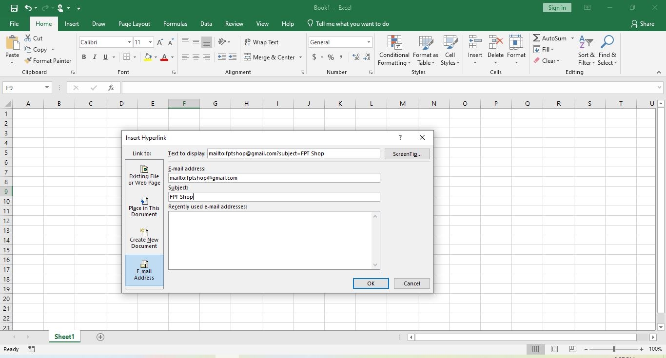 Hyperlink trong Excel - hình 8
