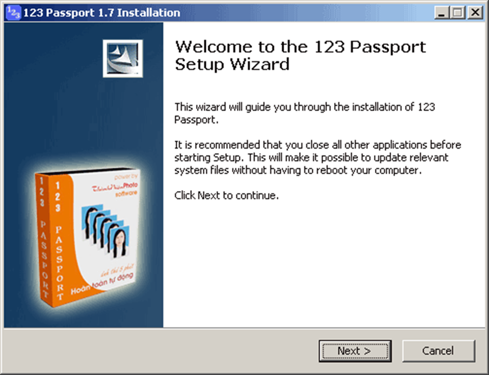 Bấm chọn “Next” để bắt đầu quá trình cài đặt phần mềm