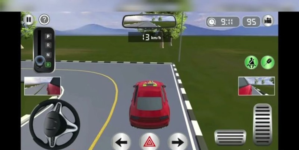 Phần học lái mô phỏng của phần mềm thi thử Thiên Tâm