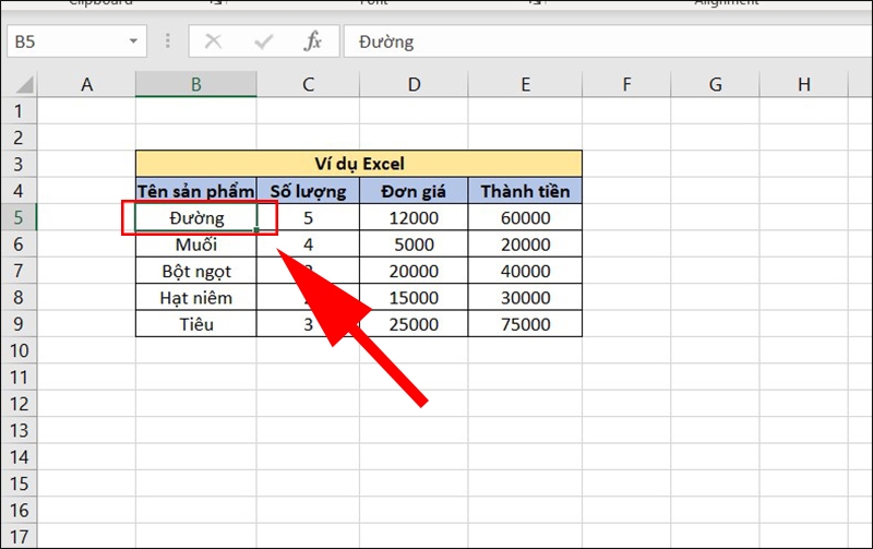 Cách chọn vùng dữ liệu trong Excel (ảnh 4)
