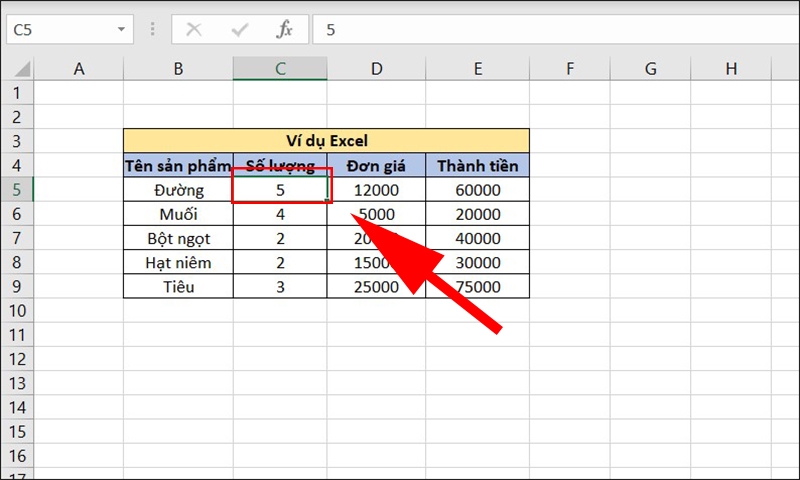Cách chọn vùng dữ liệu trong Excel (ảnh 6)