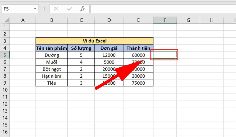 Cách chọn vùng dữ liệu trong Excel (ảnh 10)