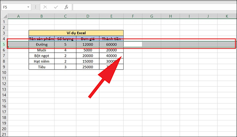 Cách chọn vùng dữ liệu trong Excel (ảnh 11)