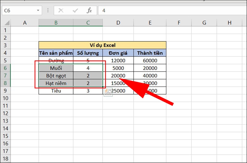 Cách chọn vùng dữ liệu trong Excel (ảnh 13)