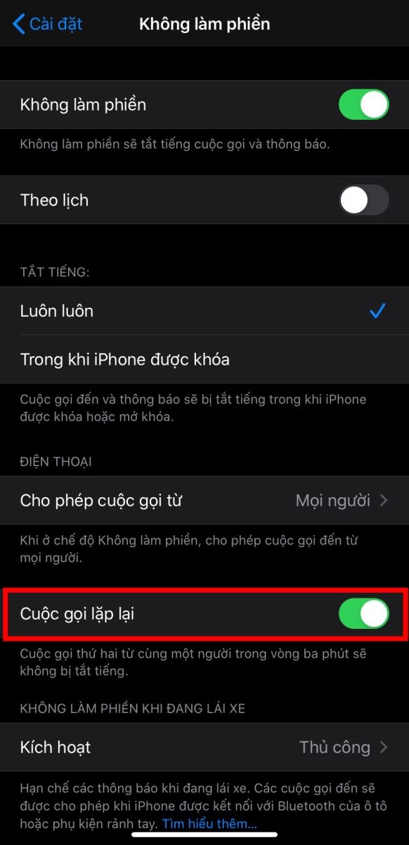 chặn số lạ trên iPhone 3