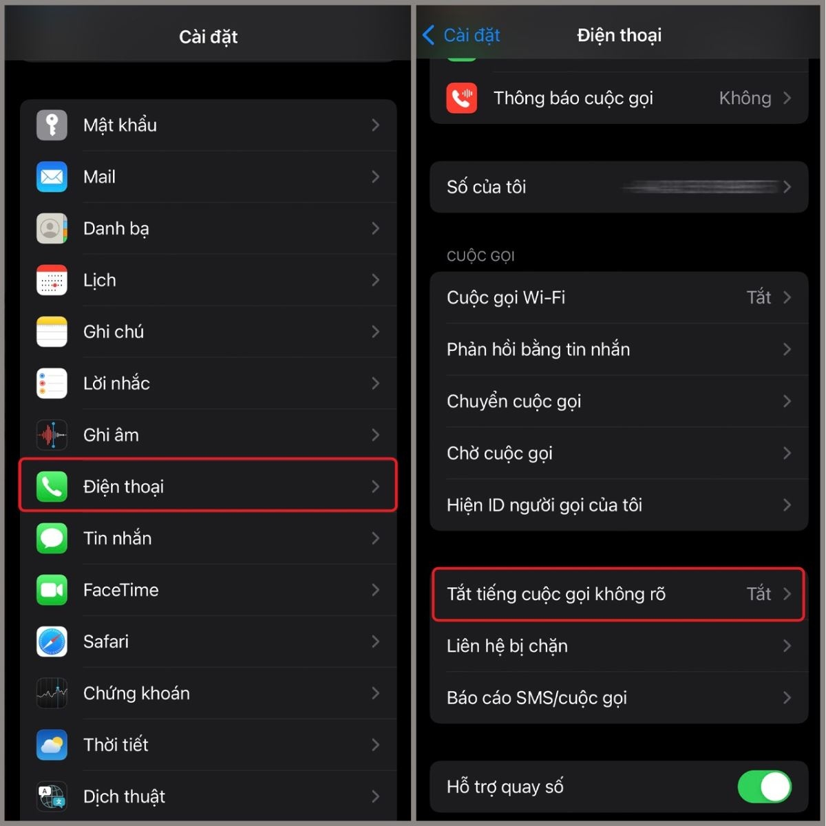 chặn số lạ trên iPhone 5