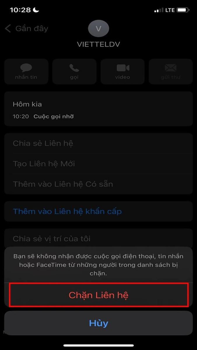 chặn số lạ trên iPhone 1