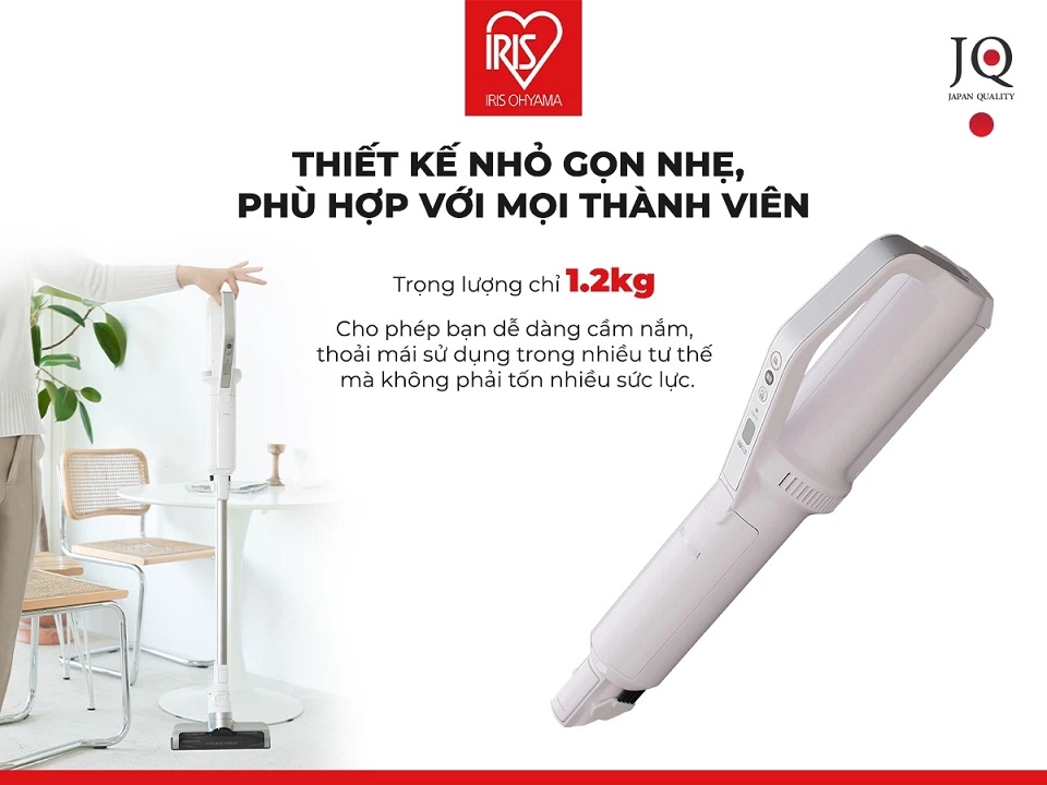 Máy hút bụi không dây IRIS OHYAMA IC-SLDC 8