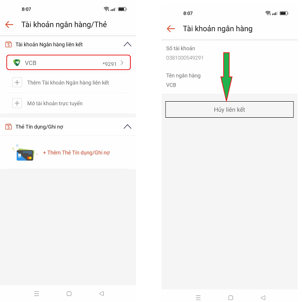 Hướng dẫn cách huỷ liên kết ngân hàng với Shopee, ShopeePay - 5