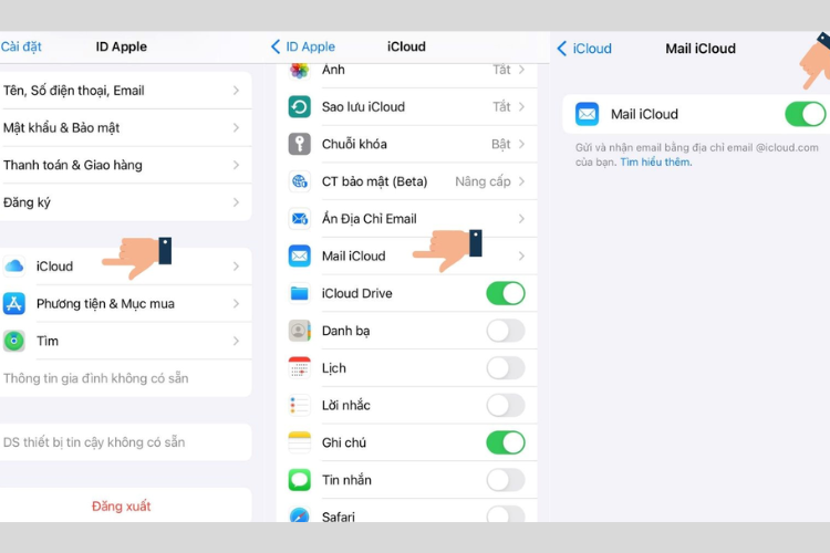 Hướng dẫn tạo tài khoản iCloud Mail trên iPhone