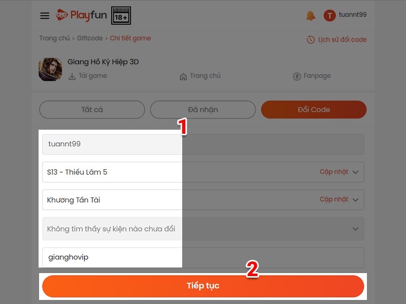 code Giang Hồ Kỳ Hiệp 3D (ảnh 6)
