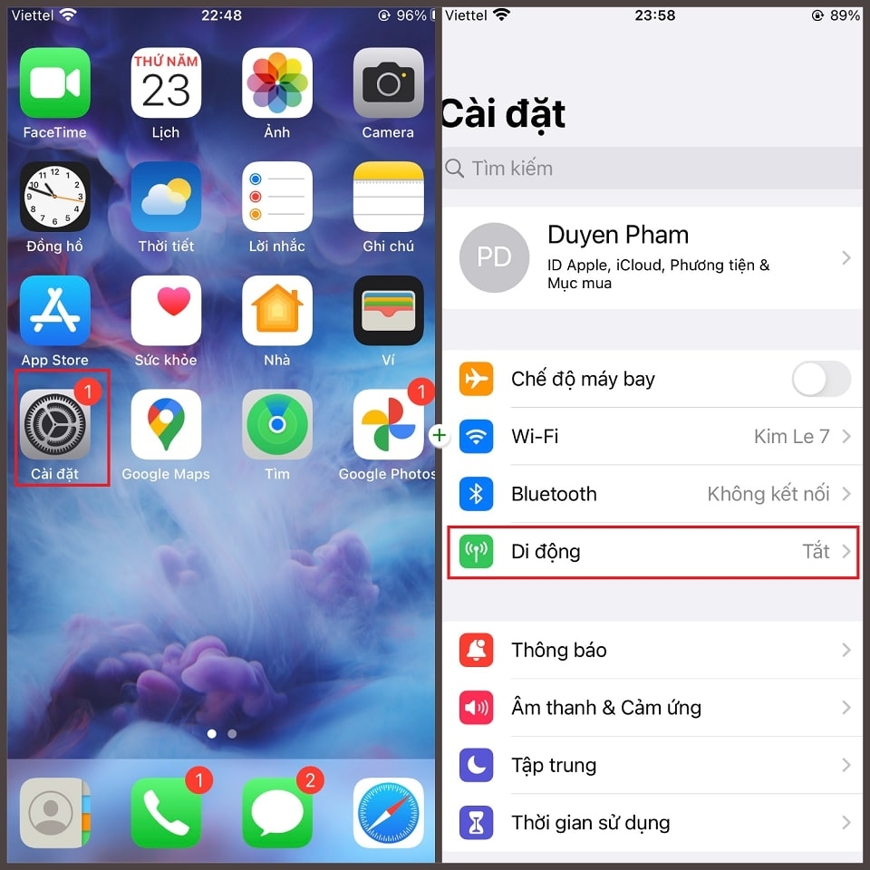 Tại sao bật dữ liệu nhưng không vào được mạng trên iPhone 3