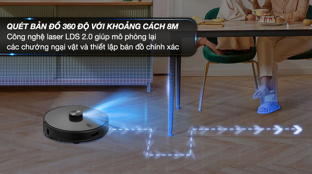 Khả năng tạo bản đồ chính xác trên robot hút bụi Xiaomi