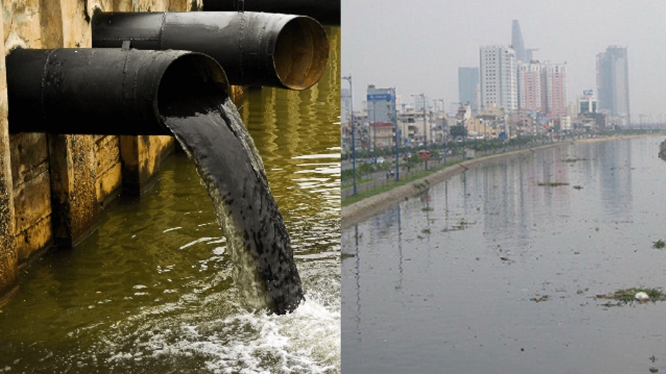 Nước thải đô thị là nguyên nhân gây ô nhiễm nguồn nước.