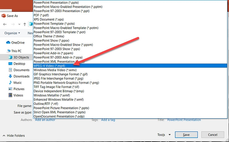 Lưu bài trình chiếu trong PowerPoint - hình 1