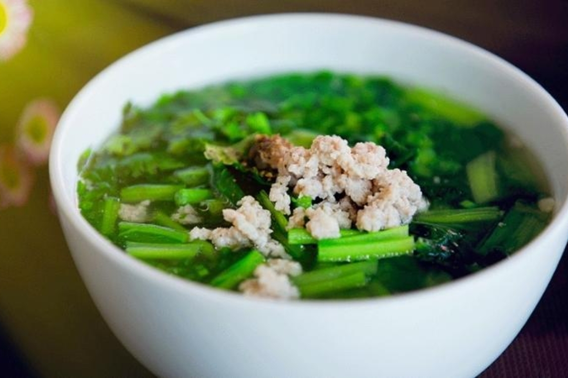 Canh rau cải ngọt