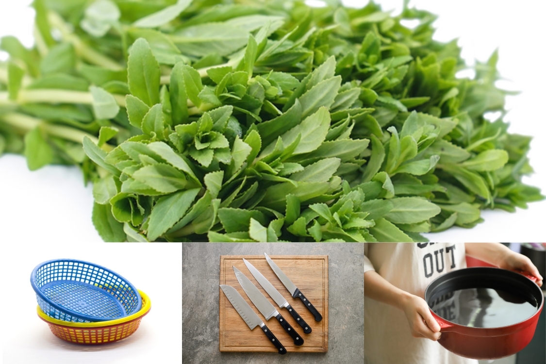 Cách nhặt rau ngổ nhanh chóng