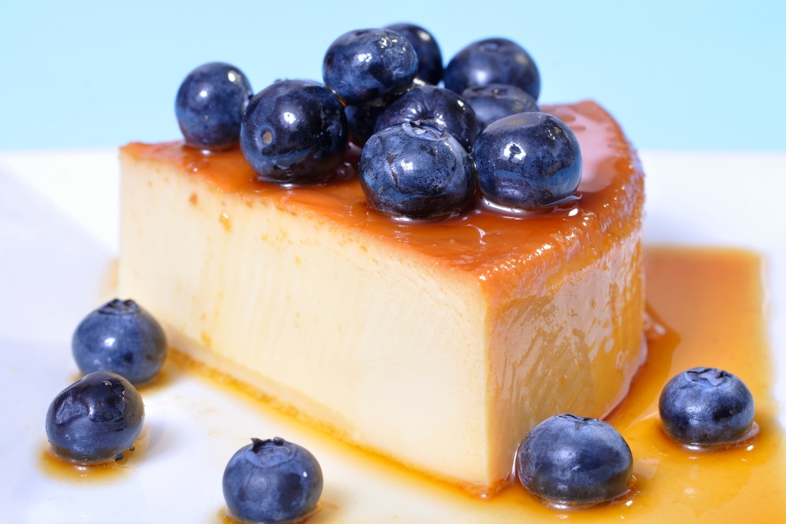 Bánh flan việt quất