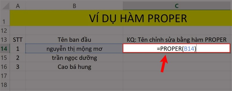 Hàm PROPER trong Excel (ảnh 3)