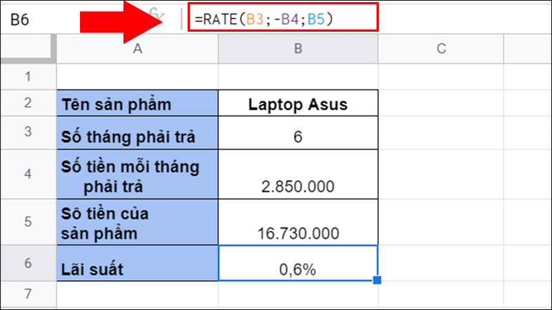Hàm RATE (ảnh 3)