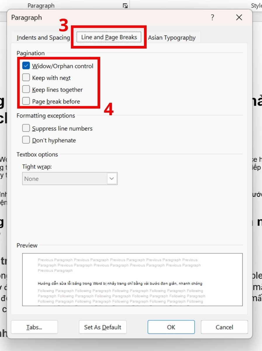 Sửa lỗi bảng trong Word bị nhảy trang chỉ bằng vài bước đơn giản 4