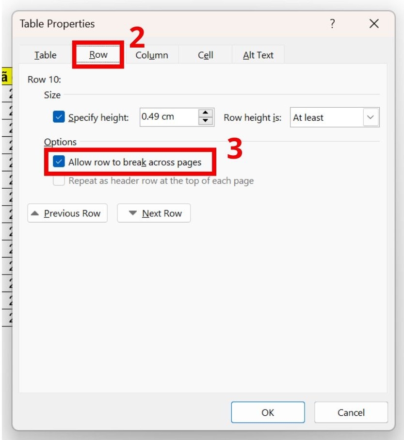 Sửa lỗi bảng trong Word bị nhảy trang chỉ bằng vài bước đơn giản 7