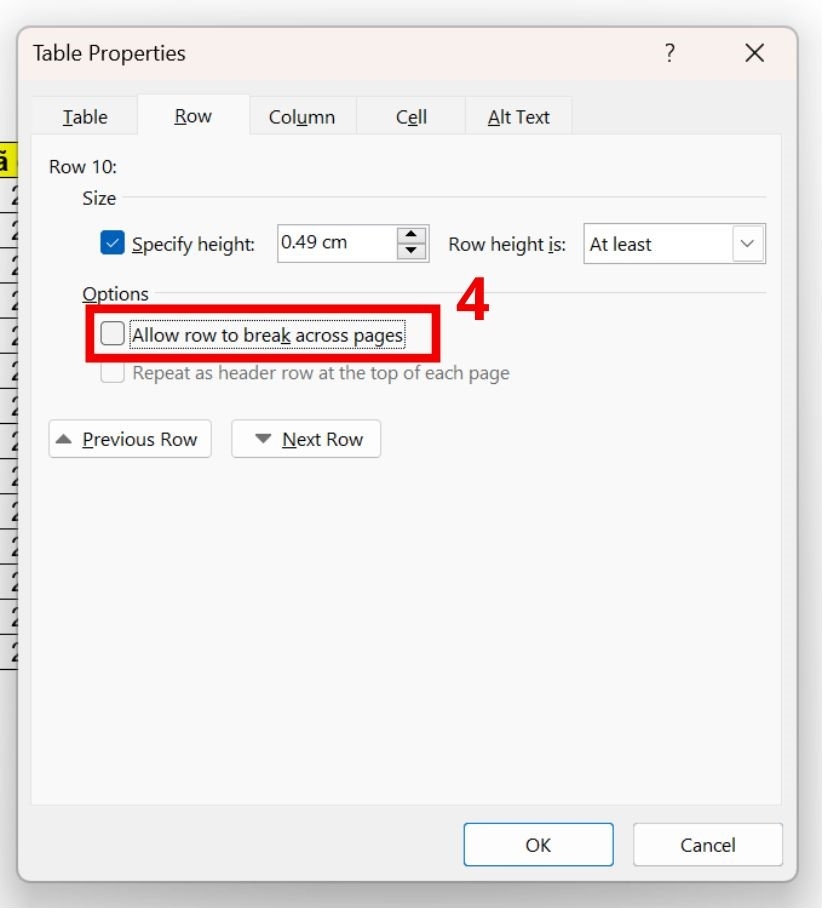 Sửa lỗi bảng trong Word bị nhảy trang chỉ bằng vài bước đơn giản 8