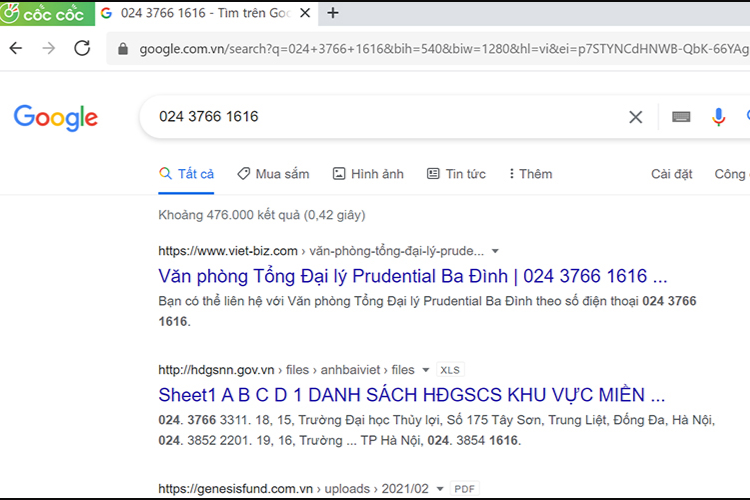 Tra cứu trên Google