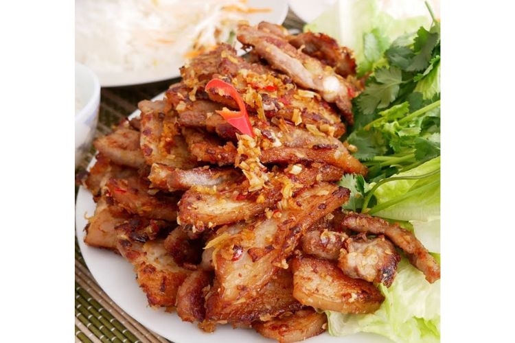 Thịt dải lợn nướng