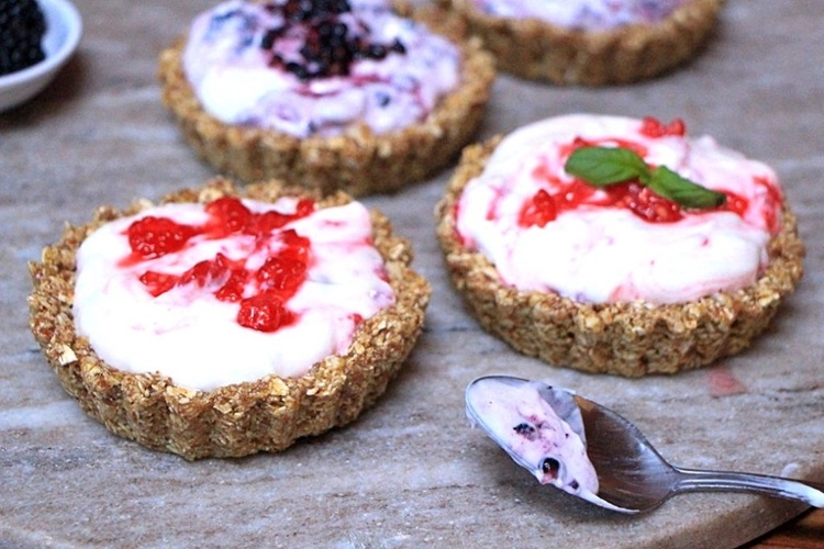 Cách làm bánh tart trứng phô mai yến mạch không gây béo bằng nồi chiên không dầu - Hình 5