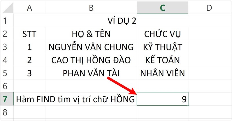 Hàm FIND (ảnh 6)