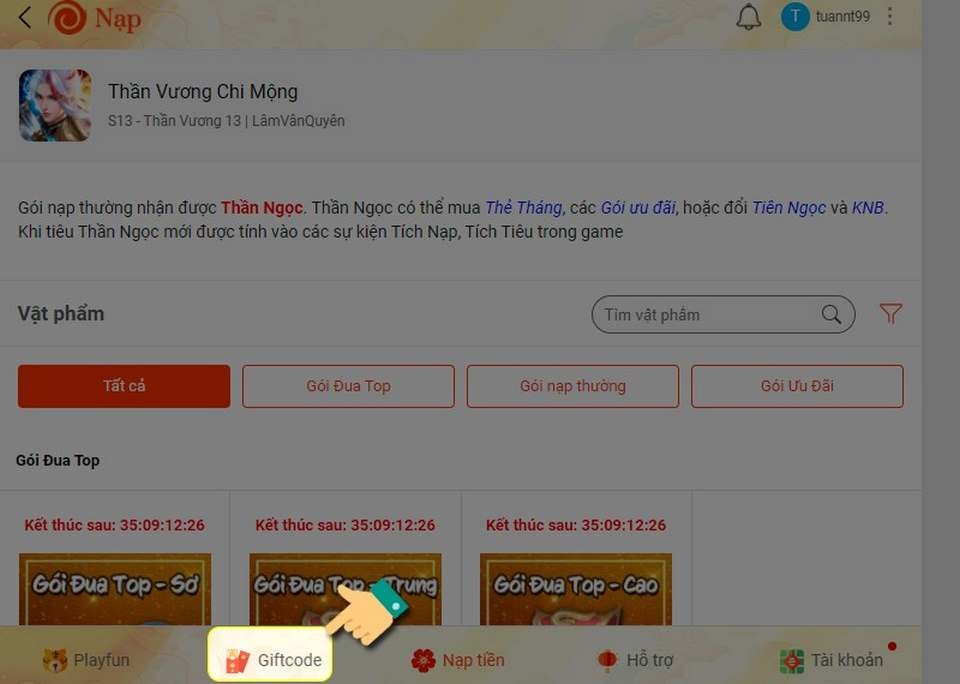 Theo dõi các phần cài đặt chung
