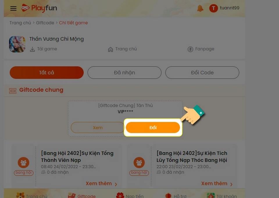 Lựa chọn phần quà có sẵn