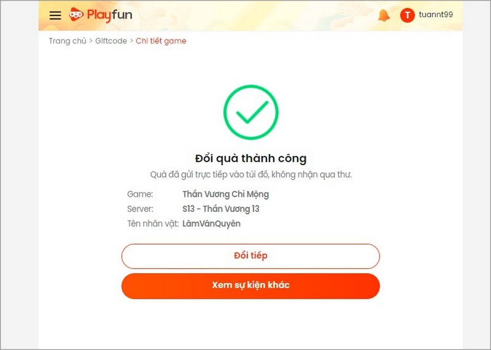 Nhập thông tin và xác nhận