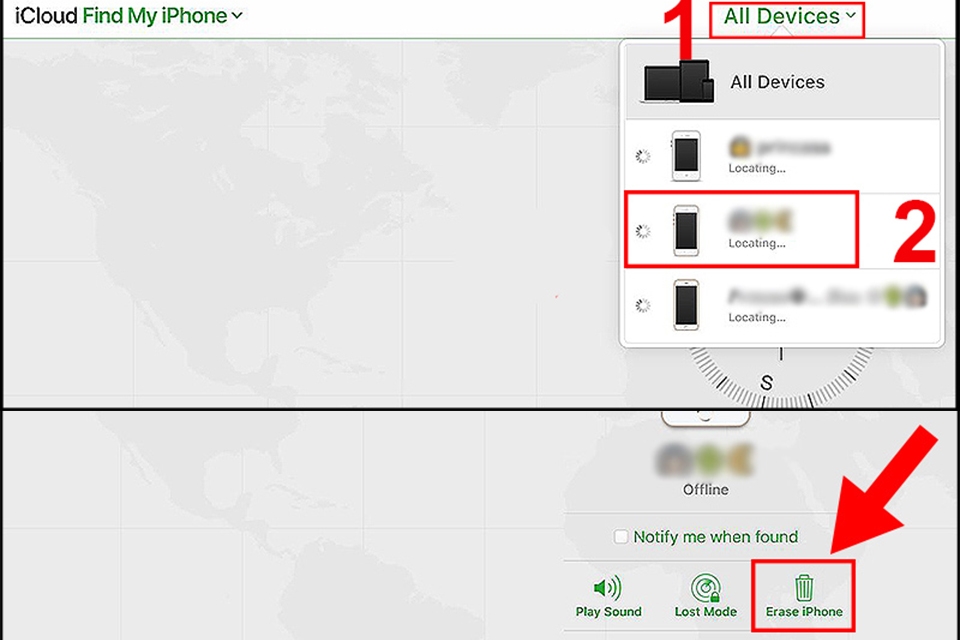 Các bạn chọn mũi tên xổ xuống trong mục All Devices
