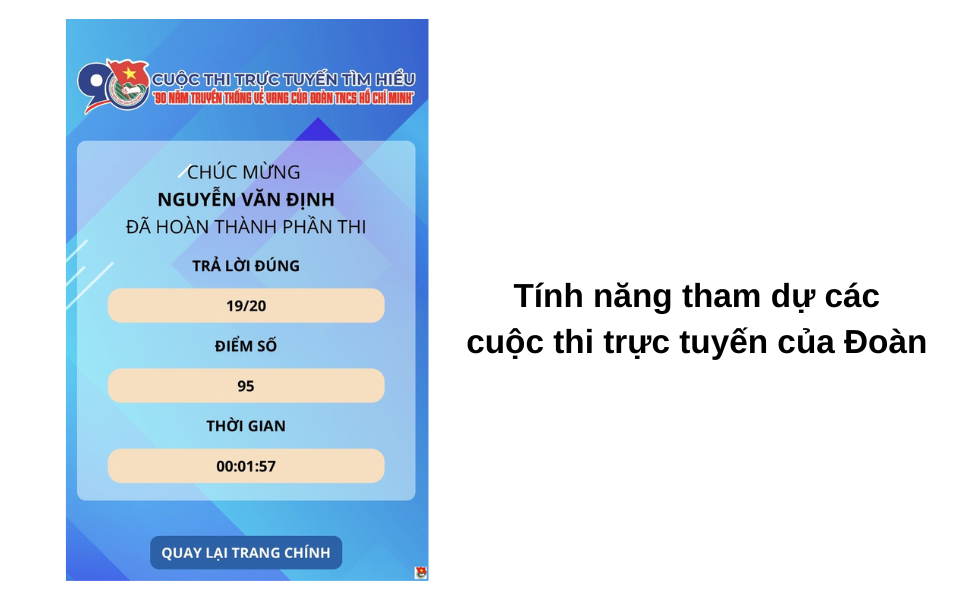 Tham dự các cuộc thi trực tuyến của Đoàn