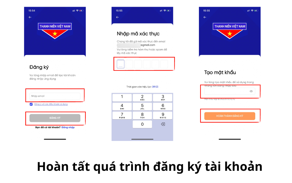 Hoàn tất quá trình đăng ký ứng dụng