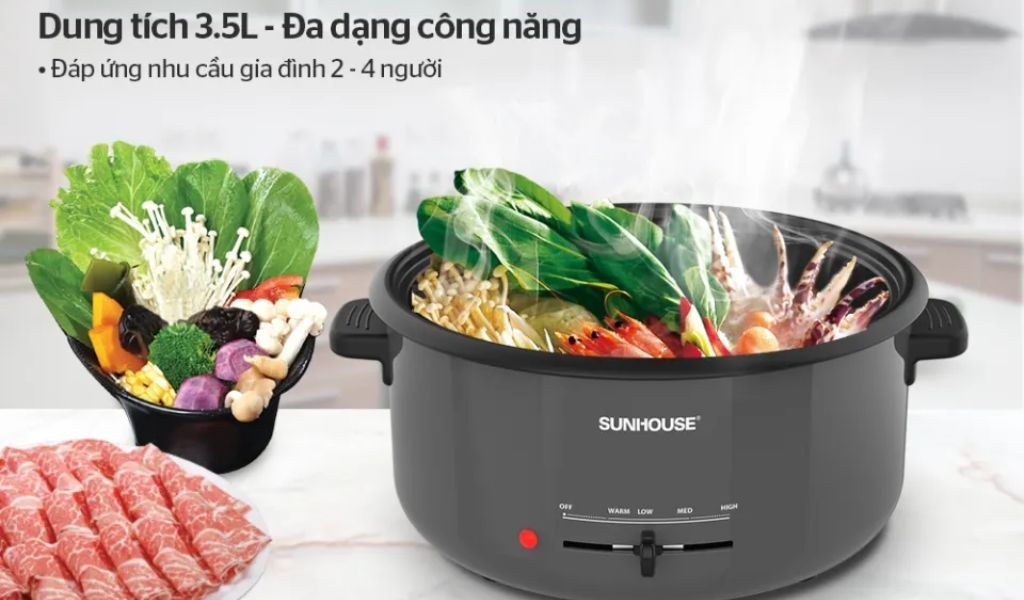 Nồi lẩu điện Sunhouse của nước nào, có tốt không? Gợi ý một số sản phẩm tham khảo 4
