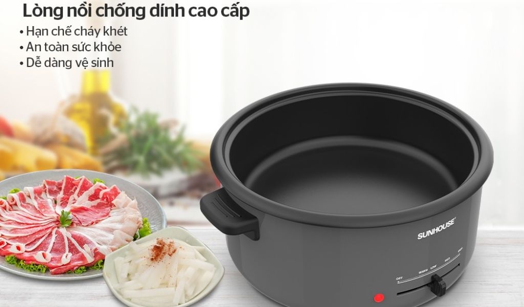 Nồi lẩu điện Sunhouse của nước nào, có tốt không? Gợi ý một số sản phẩm tham khảo 3