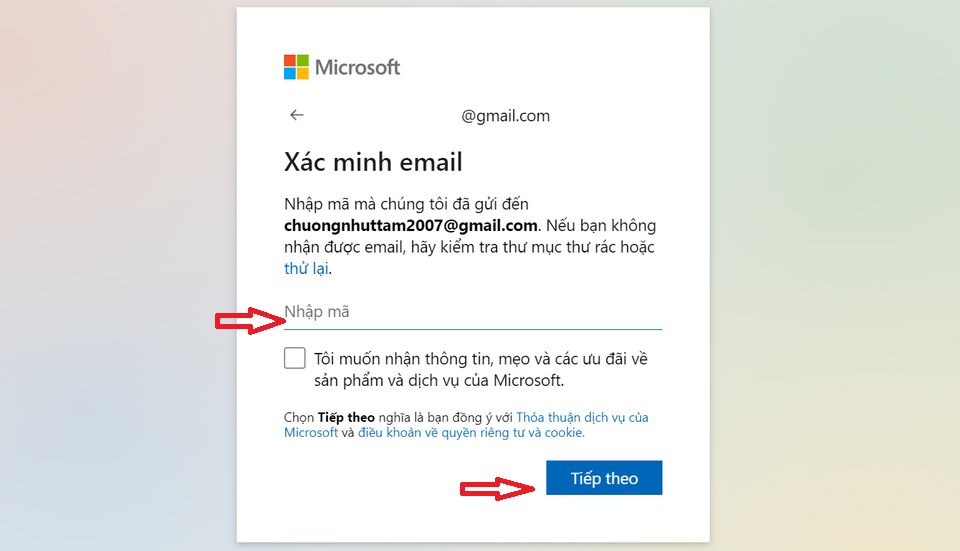 Xác minh thông tin cần thiết