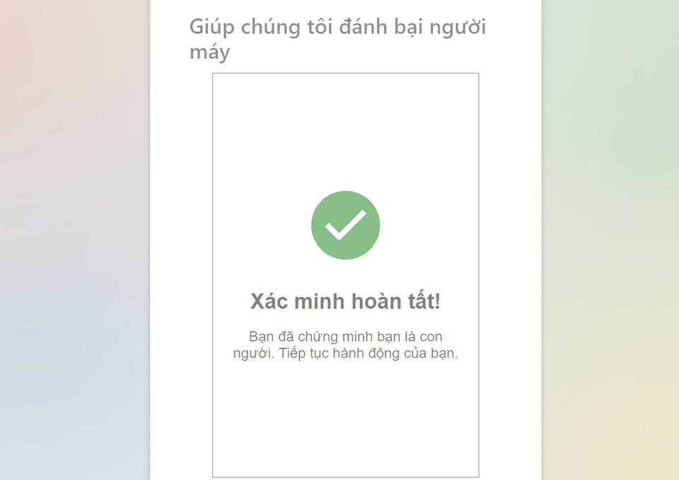 Hoàn tất và nhận thông báo cuối cùng