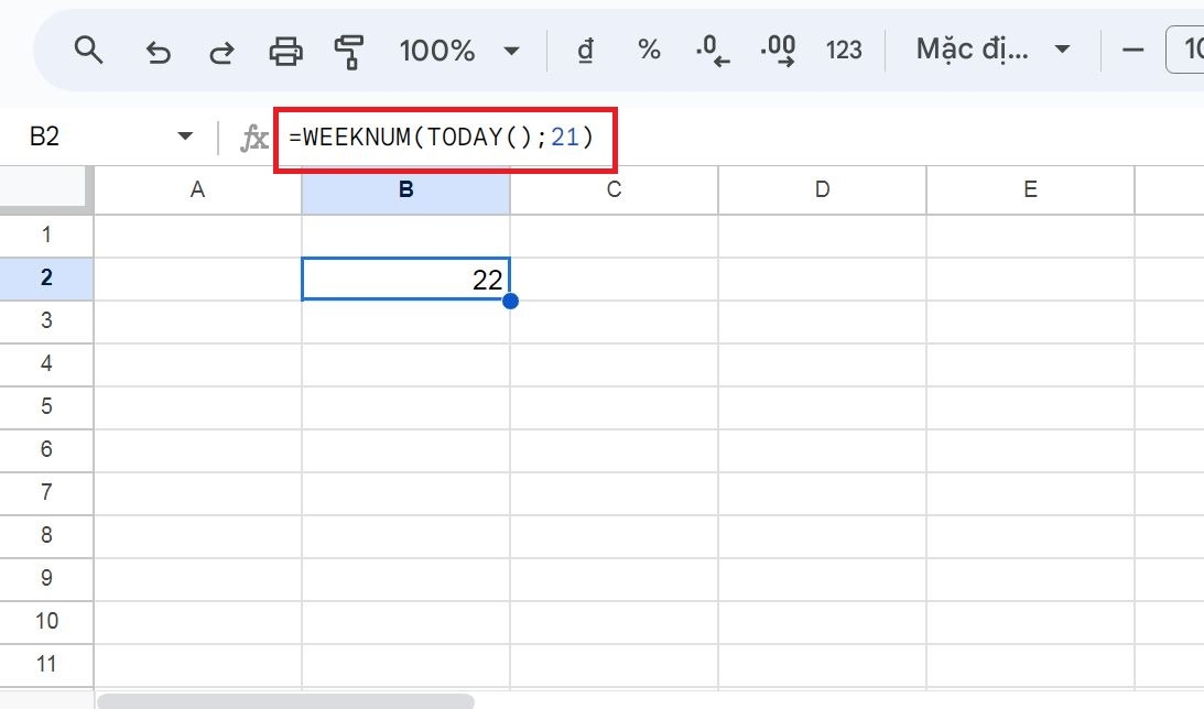 Hàm WEEKNUM là gì? Cách sử dụng hàm trong Google Sheets chi tiết 11