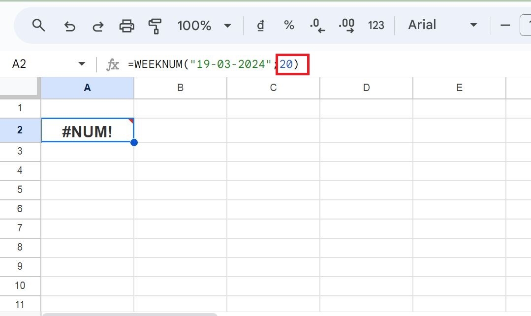 Hàm WEEKNUM là gì? Cách sử dụng hàm trong Google Sheets chi tiết 16
