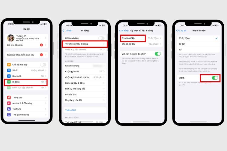 Kích hoạt VoLTE Viettel trên iPhone