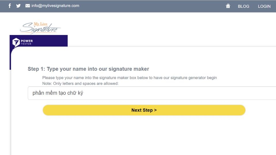 Phần mềm tạo chữ ký My Live Signature
