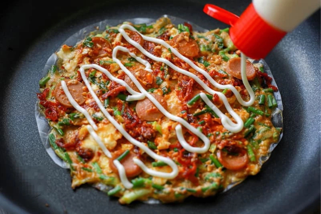 Nướng bánh tráng bằng chảo chống dính