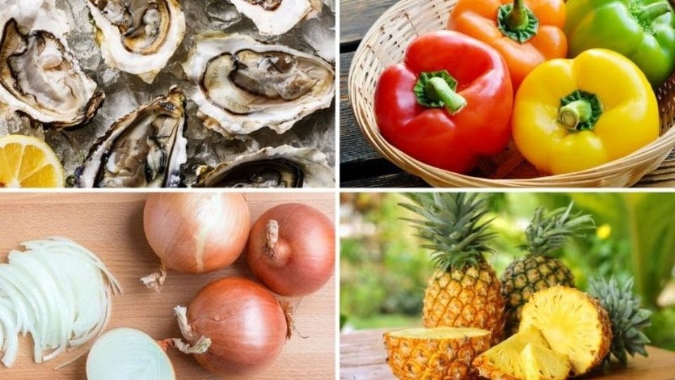 Nguyên liệu làm hàu sữa xào chua ngọt.