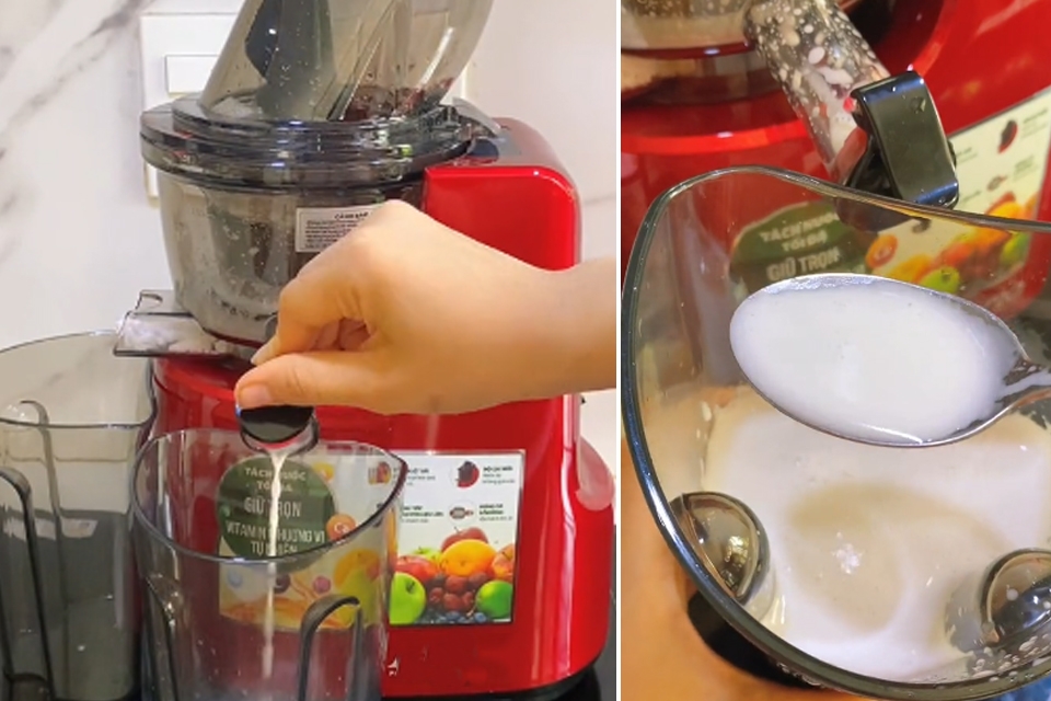 Lưu ý khi ép nước cốt dừa bằng máy ép chậm.