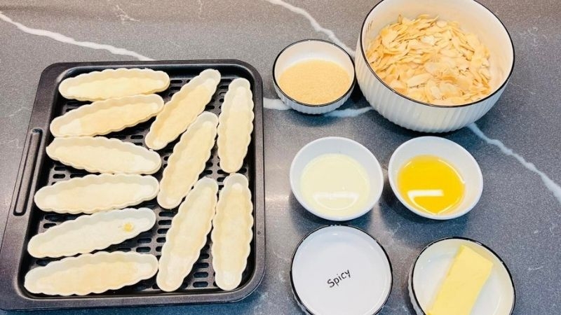 Cách làm bánh thuyền hạt bằng nồi chiên không dầu 2